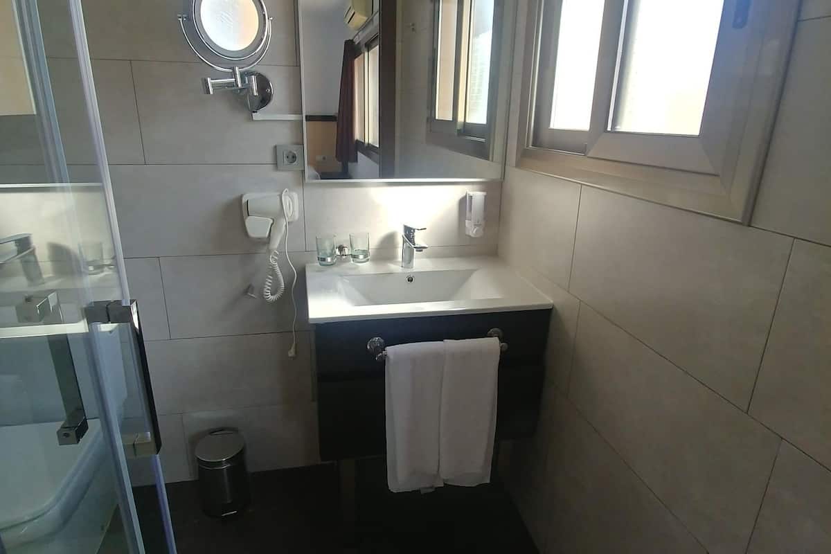 shower, free toiletries, hair dryer, bidet