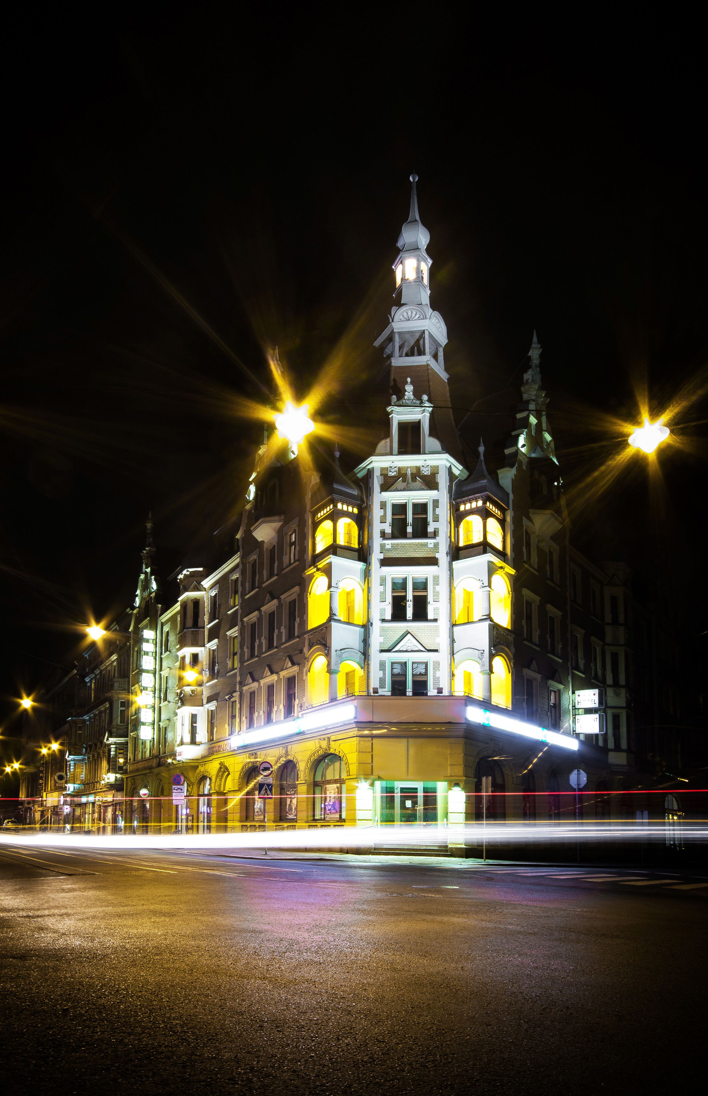 front of property – evening/night