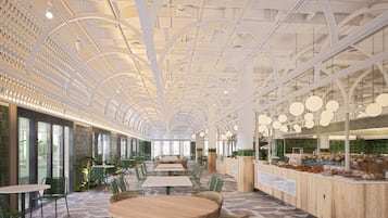 4 restaurantes, café da manhã, culinária internacional