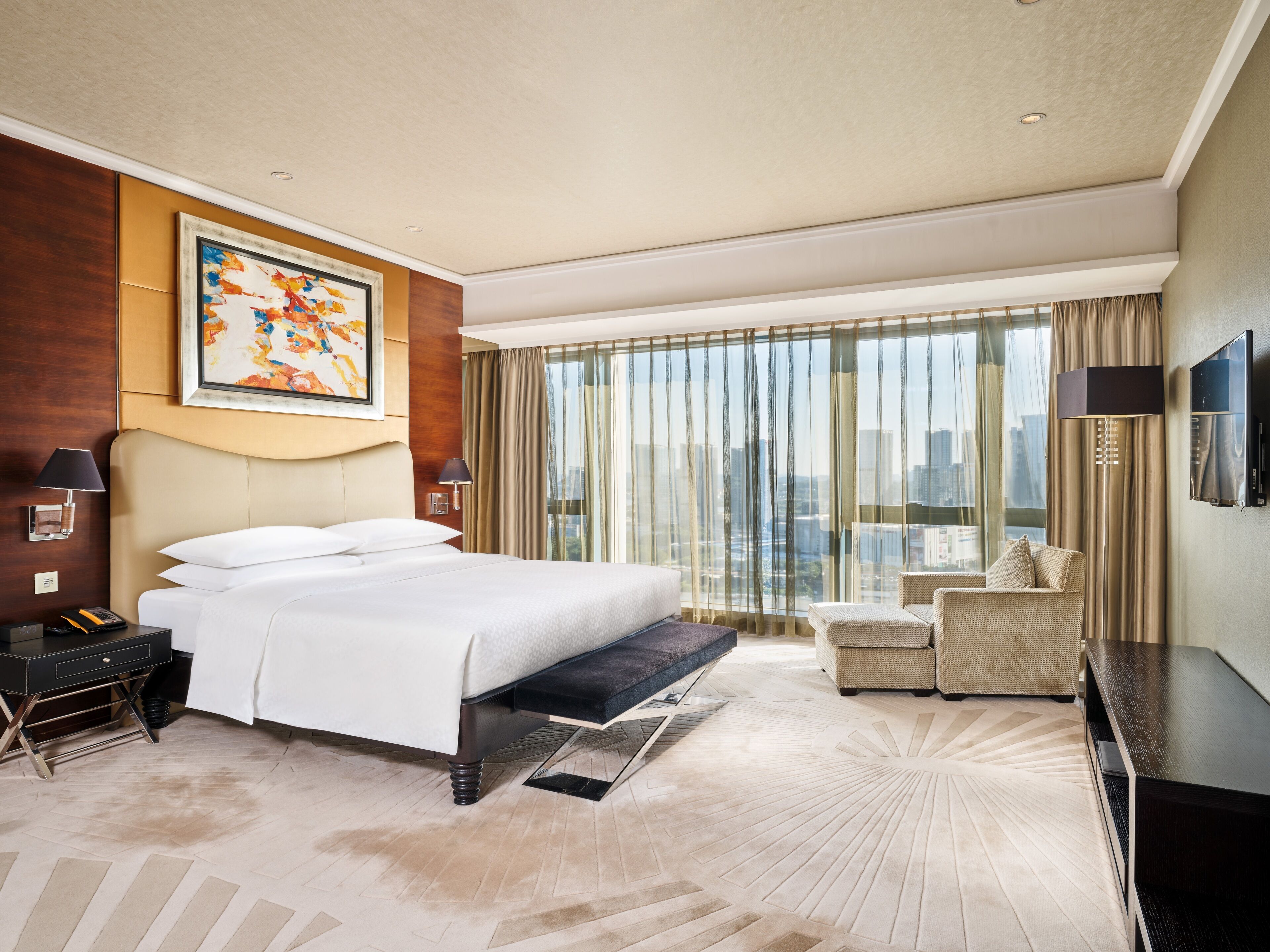 Presidential Suite, 2 Bedrooms | Minibar, in-room safe, desk, blackout drapes