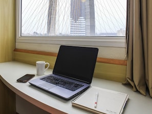 Minibar, desk, blackout curtains, soundproofing
