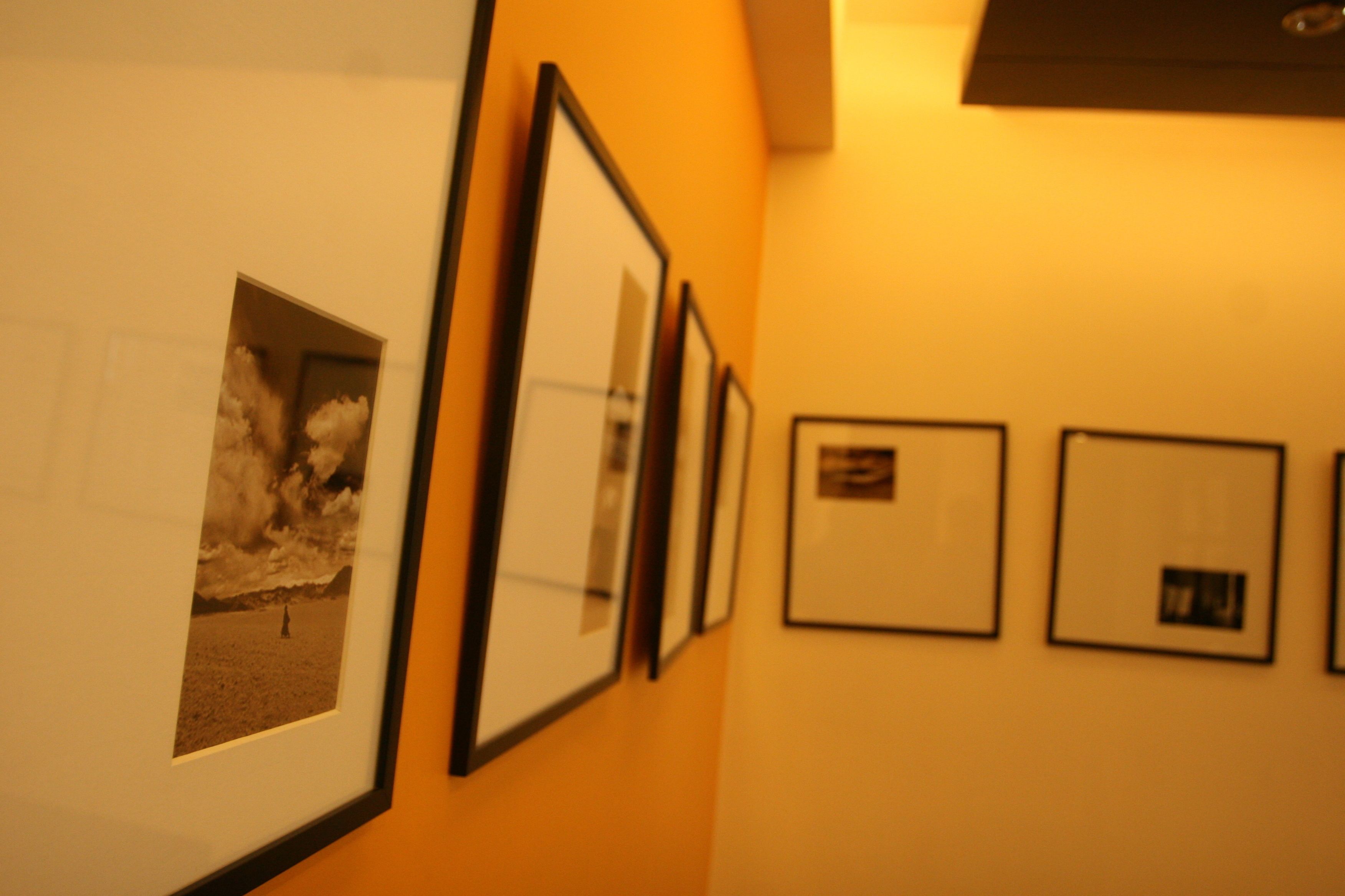 Una galería de cuadros enmarcados.
