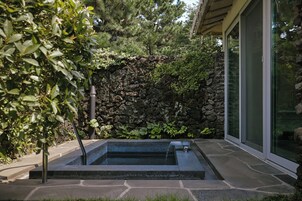 Romantic Suite, Private Pool | Down comforters, free minibar items, in-room safe, desk