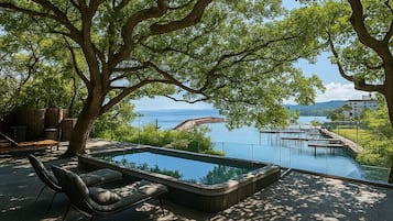 Presidential Suite, 2 Bedrooms, Private Pool, Sea View | 1 bedroom, down comforters, free minibar items, in-room safe