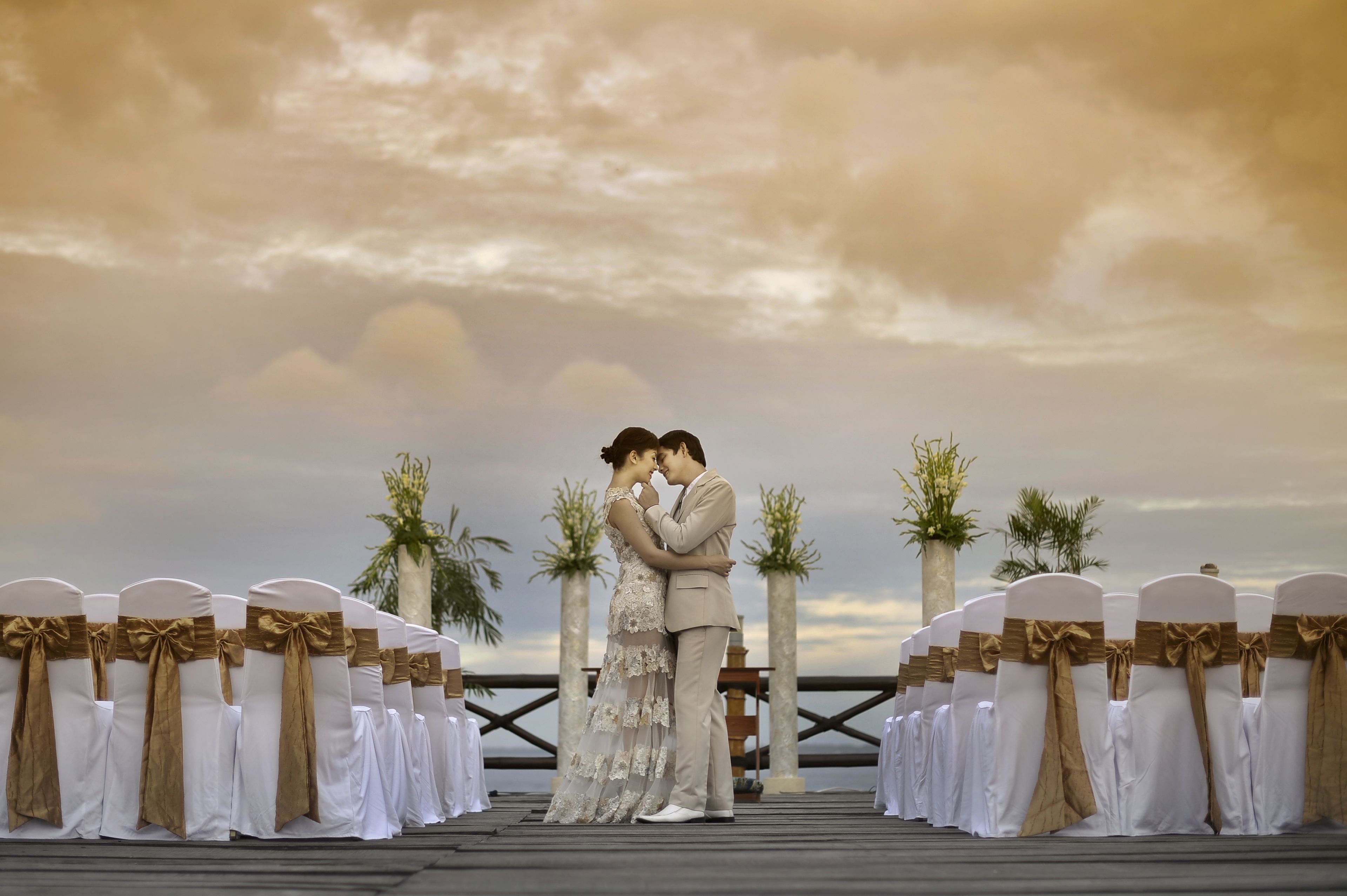 outdoor wedding area