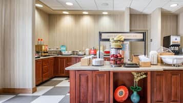 Free daily buffet breakfast