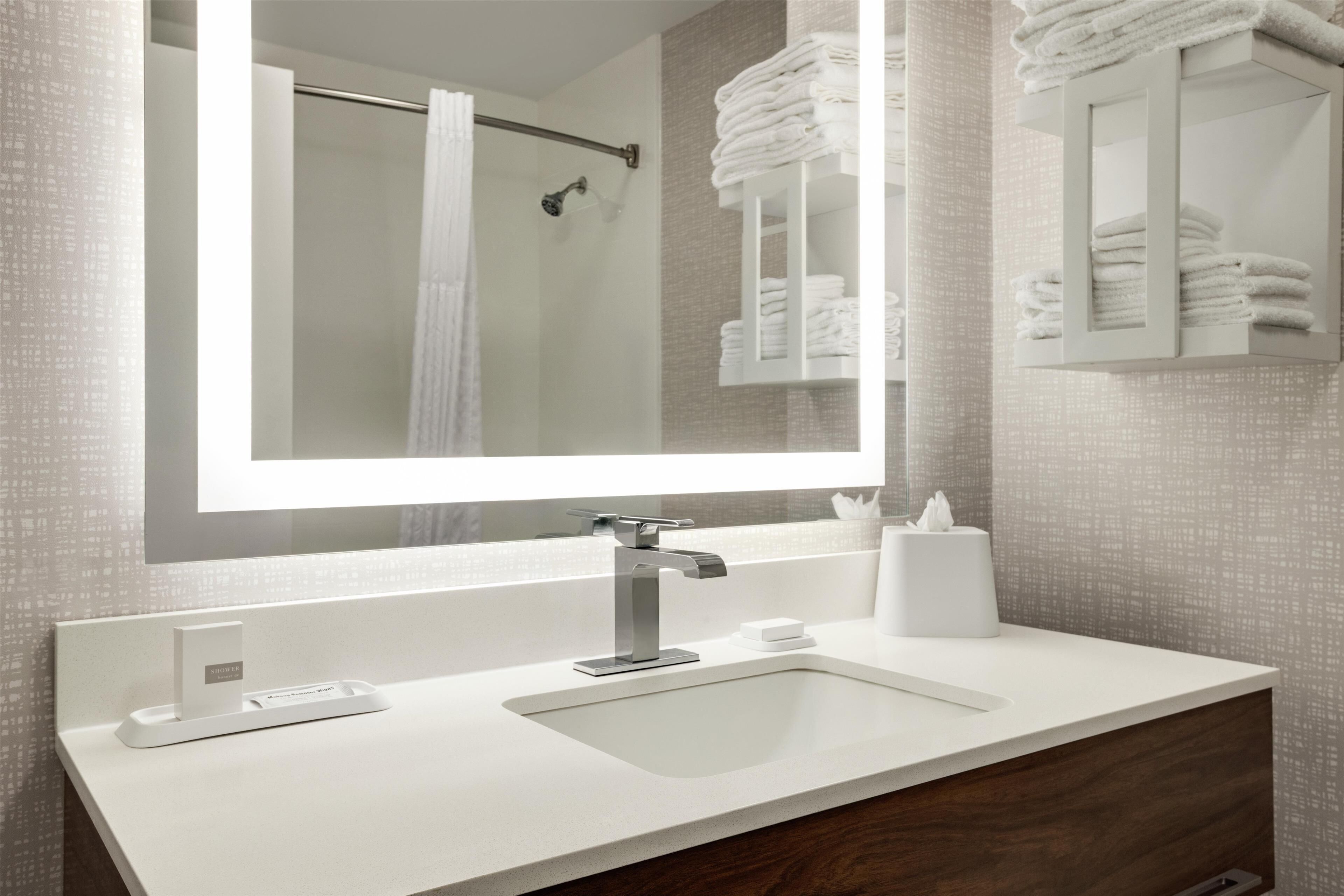 free toiletries, hair dryer, towels