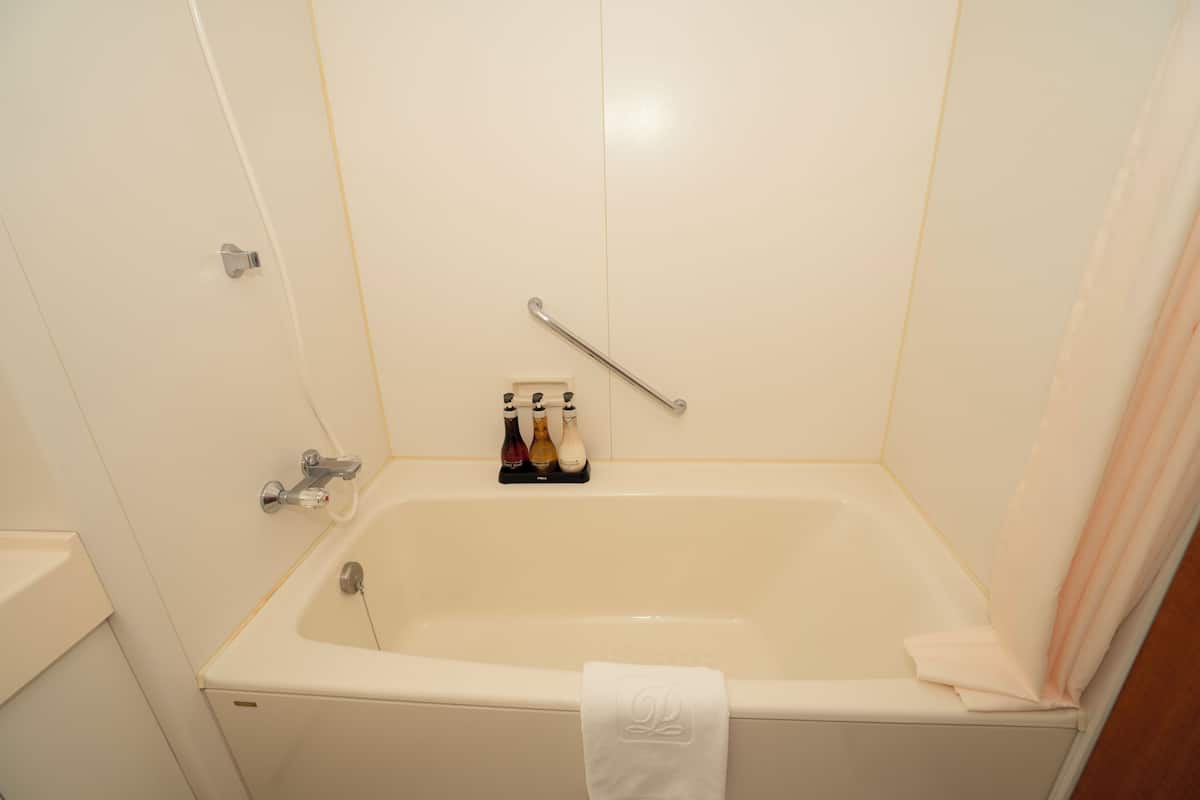 Haartrockner, Hausschuhe, Bidet, Handtücher