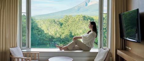 Kahden hengen deluxe-huone (kaksi sänkyä) (Komagatake Corner twin room with wifi) | 1 makuuhuone, ylelliset vuodevaatteet, tallelokero huoneessa