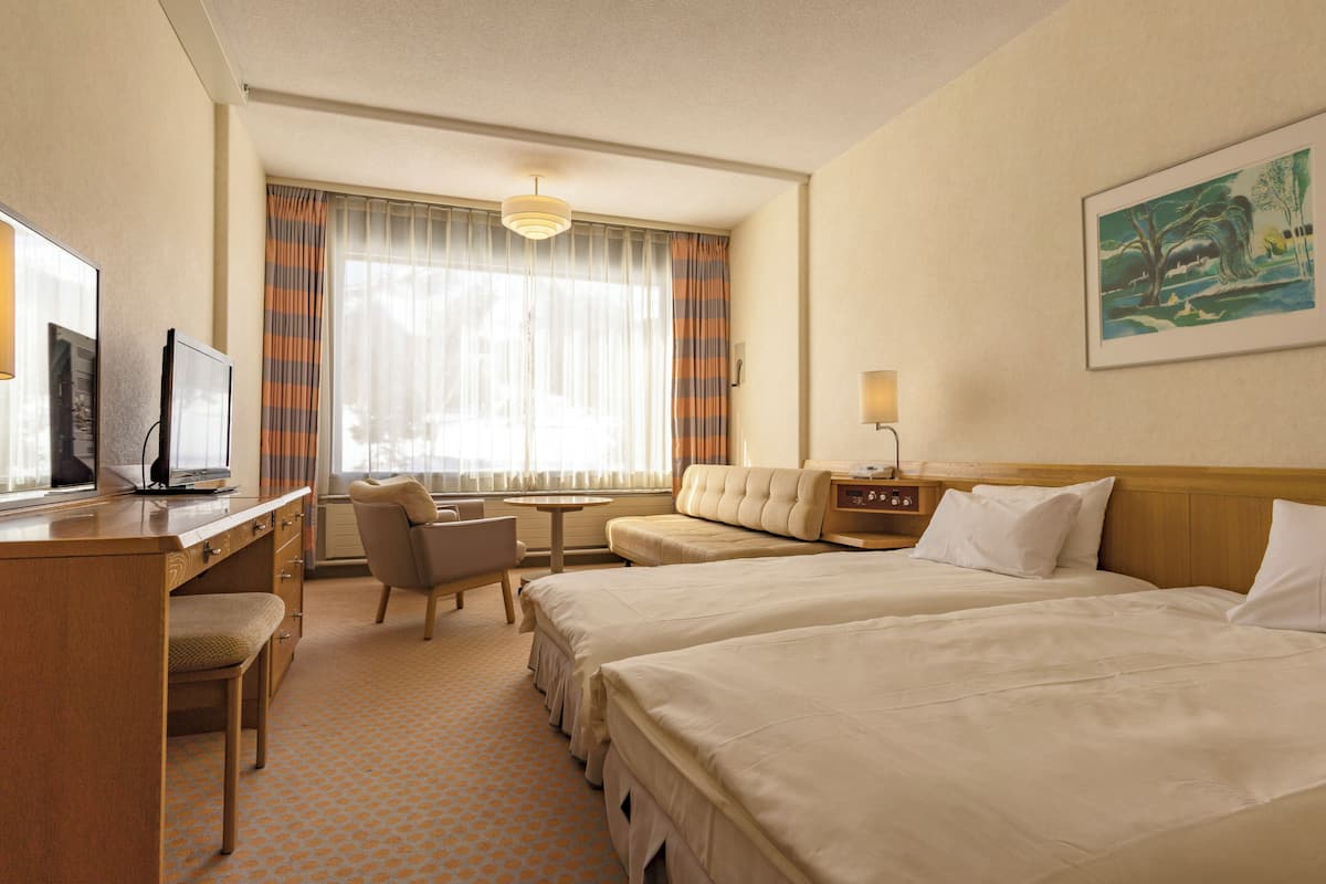 Zweibettzimmer, Nichtraucher (East Tower Twin A 2F-4F) | Verdunkelungsvorhänge, Bettwäsche