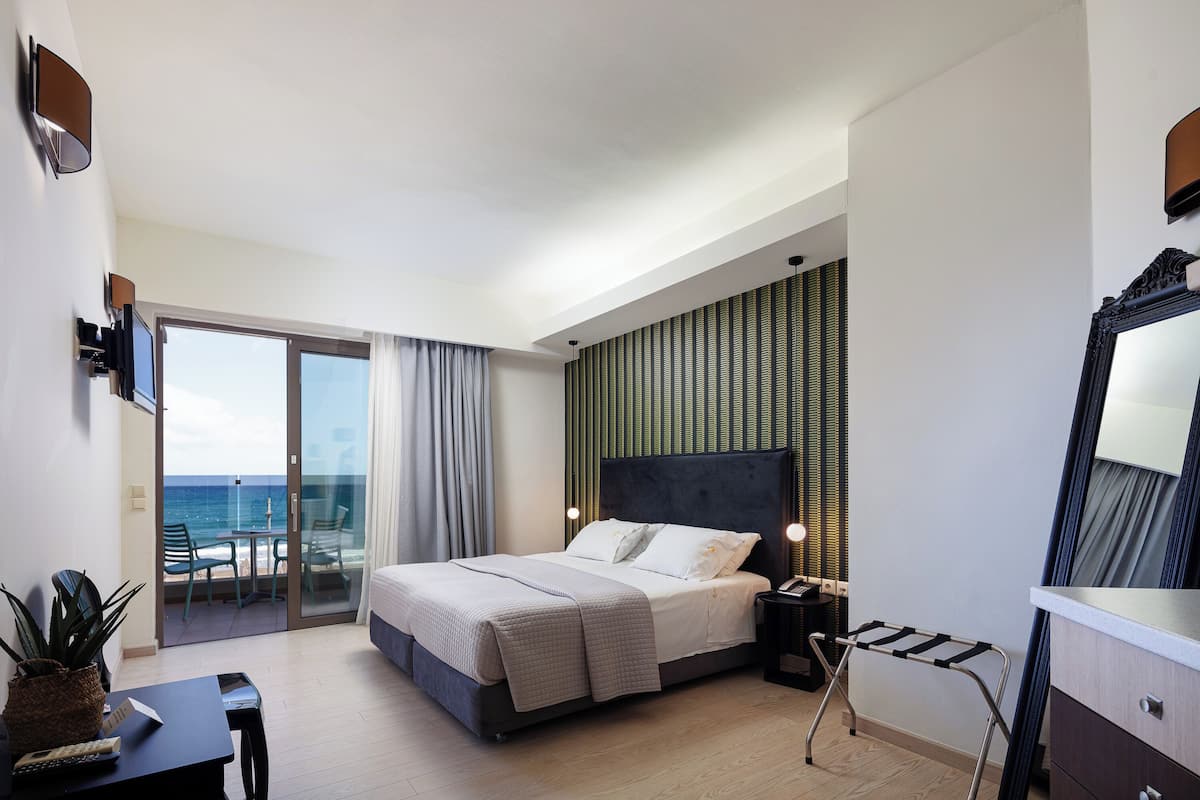Executive Studio, Sea View | 1 bilik tidur, cadar kapas Mesir, peralatan tempat tidur premium