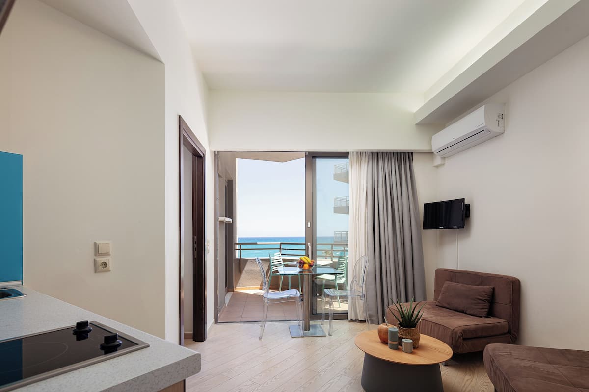 Executive Apartment, Sea View | 1 bilik tidur, cadar kapas Mesir, peralatan tempat tidur premium