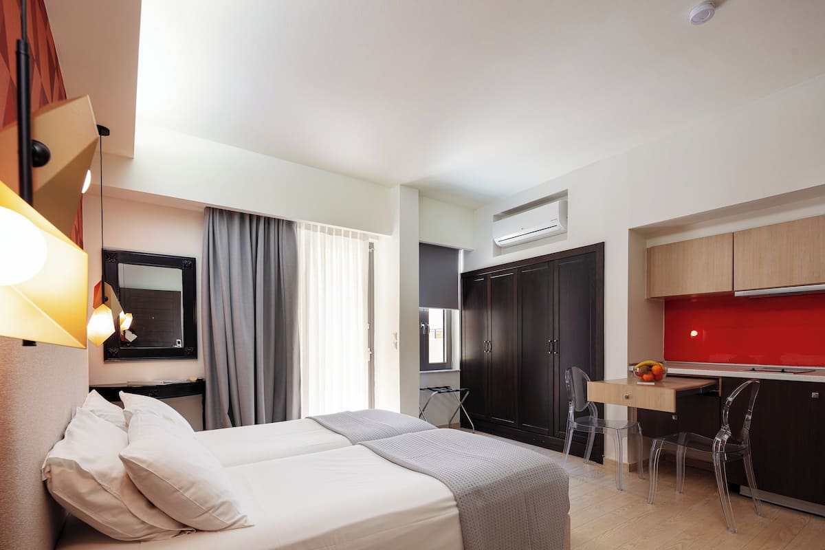 Studio, Ground Floor | 1 bilik tidur, cadar kapas Mesir, peralatan tempat tidur premium