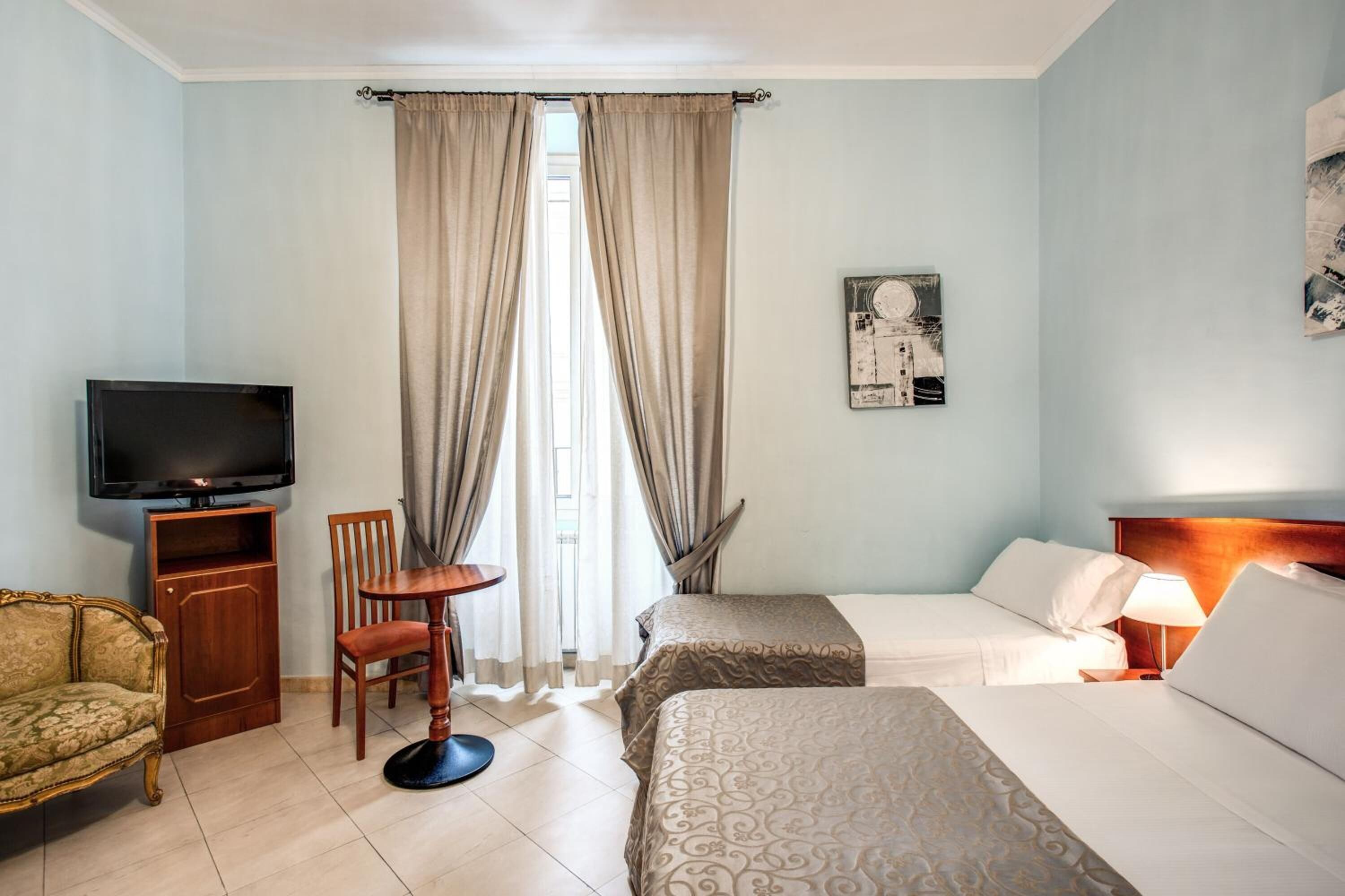 free minibar items, in-room safe, soundproofing, free cots/infant beds