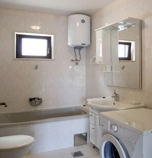 Hair dryer, towels