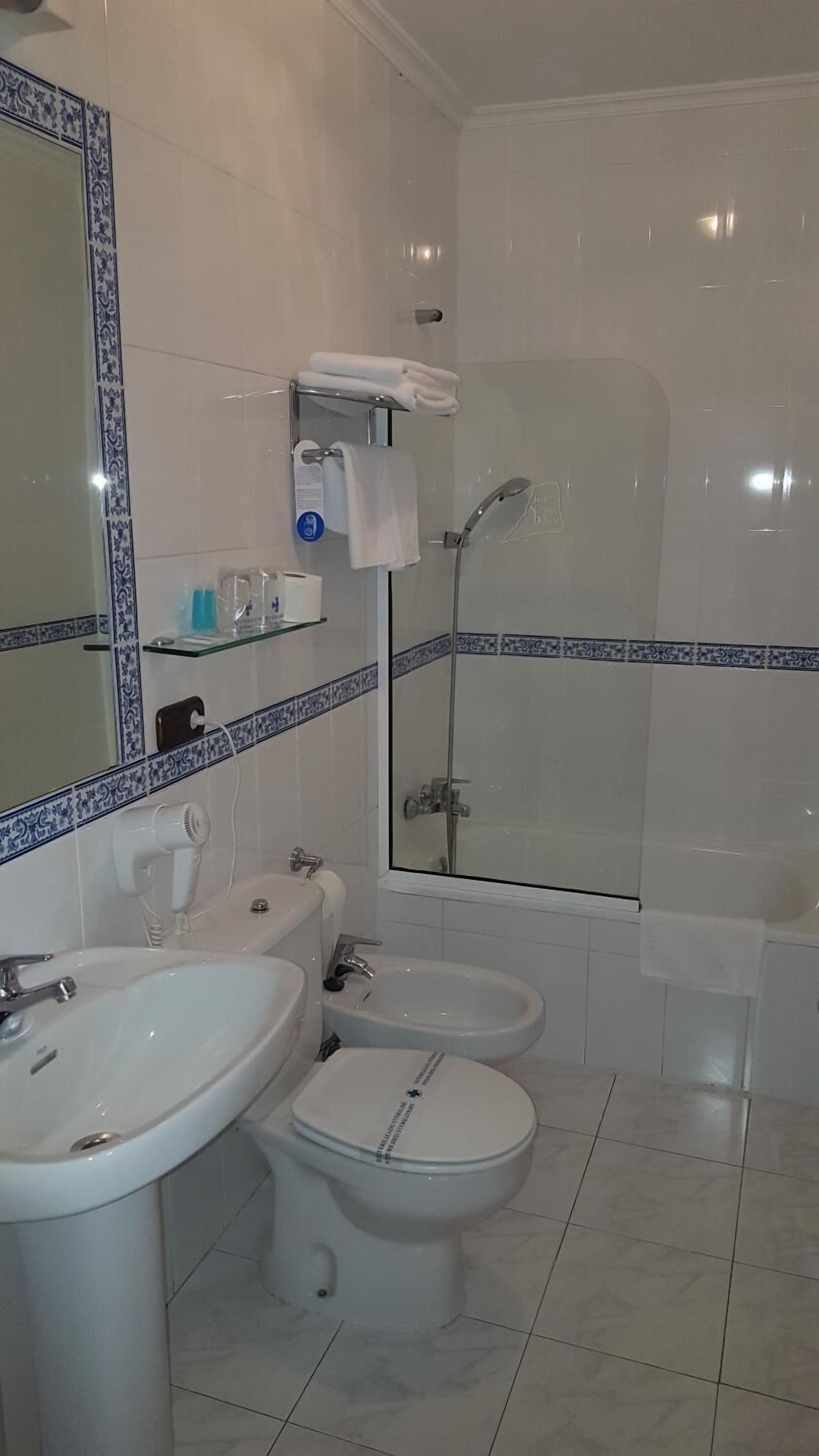 free toiletries, hair dryer, towels, soap