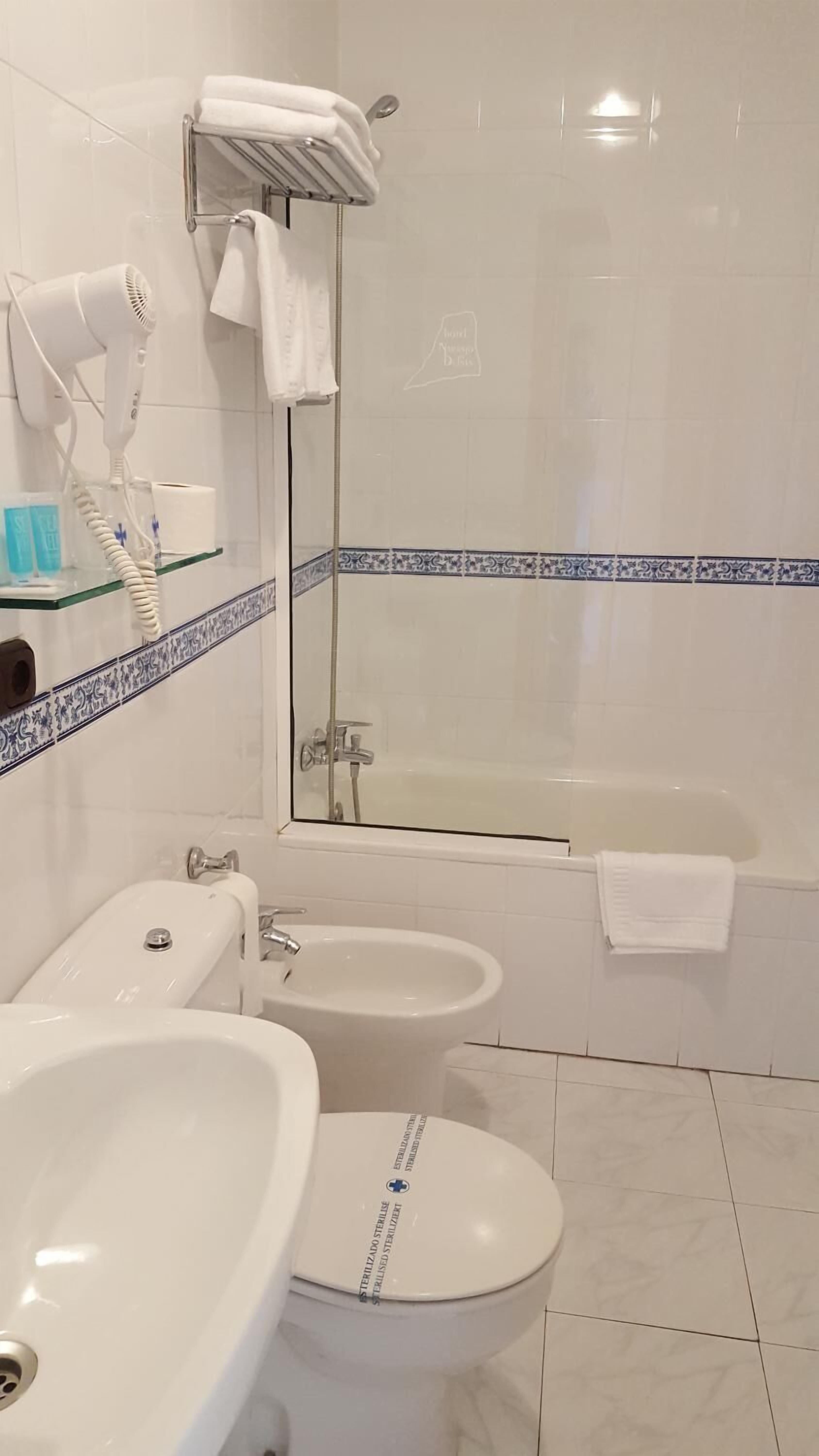 free toiletries, hair dryer, towels, soap