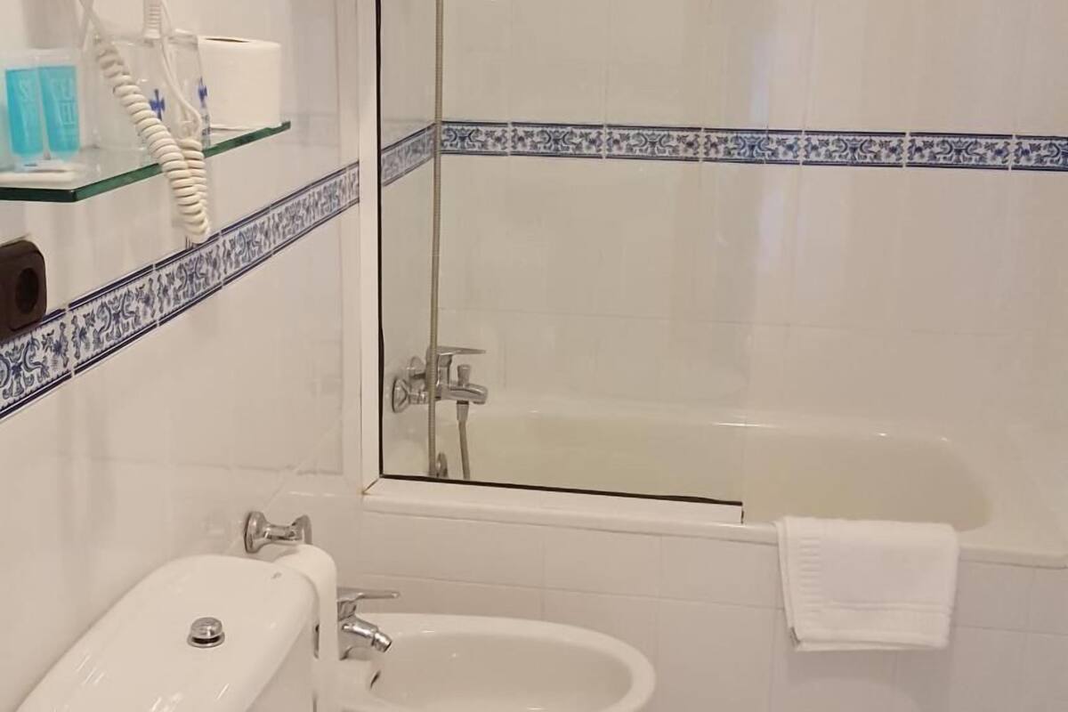 free toiletries, hair dryer, towels, soap