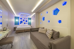 Triple Room | Living area | 20-inch LED TV with satellite channels, TV - Hotel Evsen - Adults Only (Istanbul)