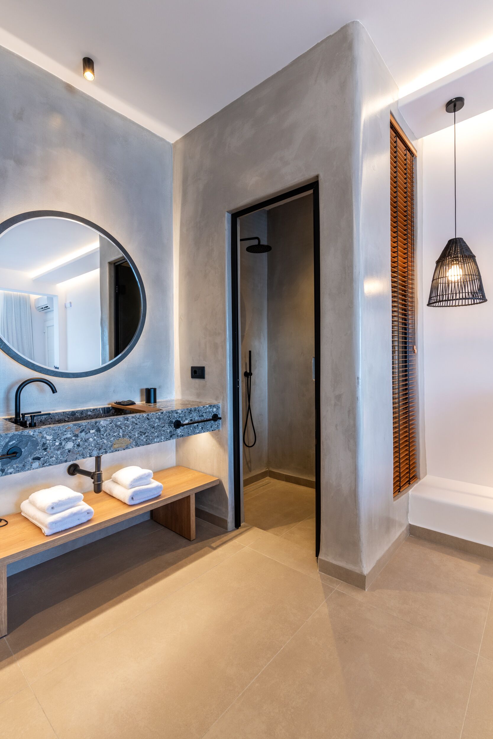 deluxe double room, private pool, sea view | bathroom | shower, rainfall showerhead, free toiletries, hair dryer