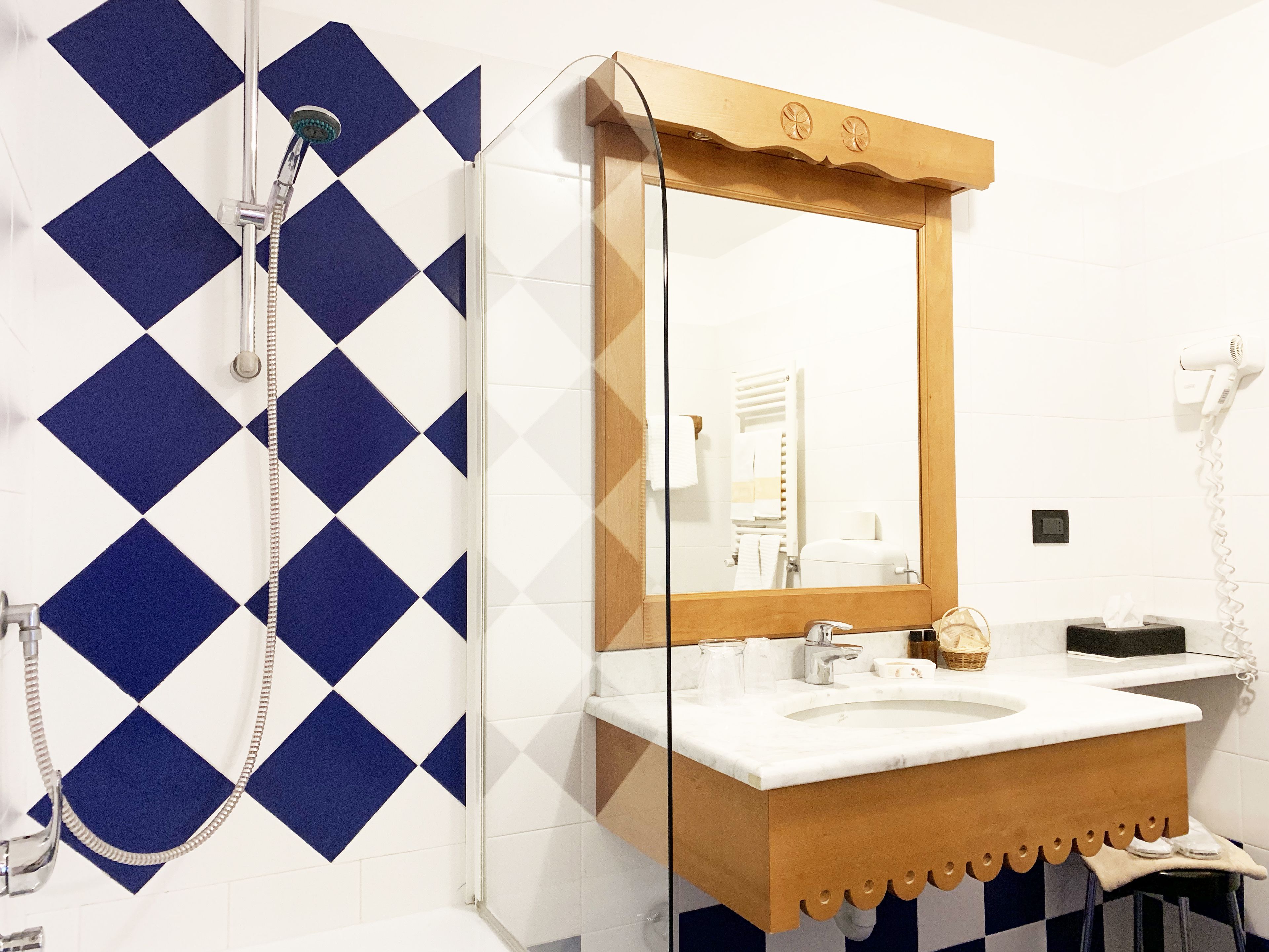 free toiletries, hair dryer, slippers, bidet