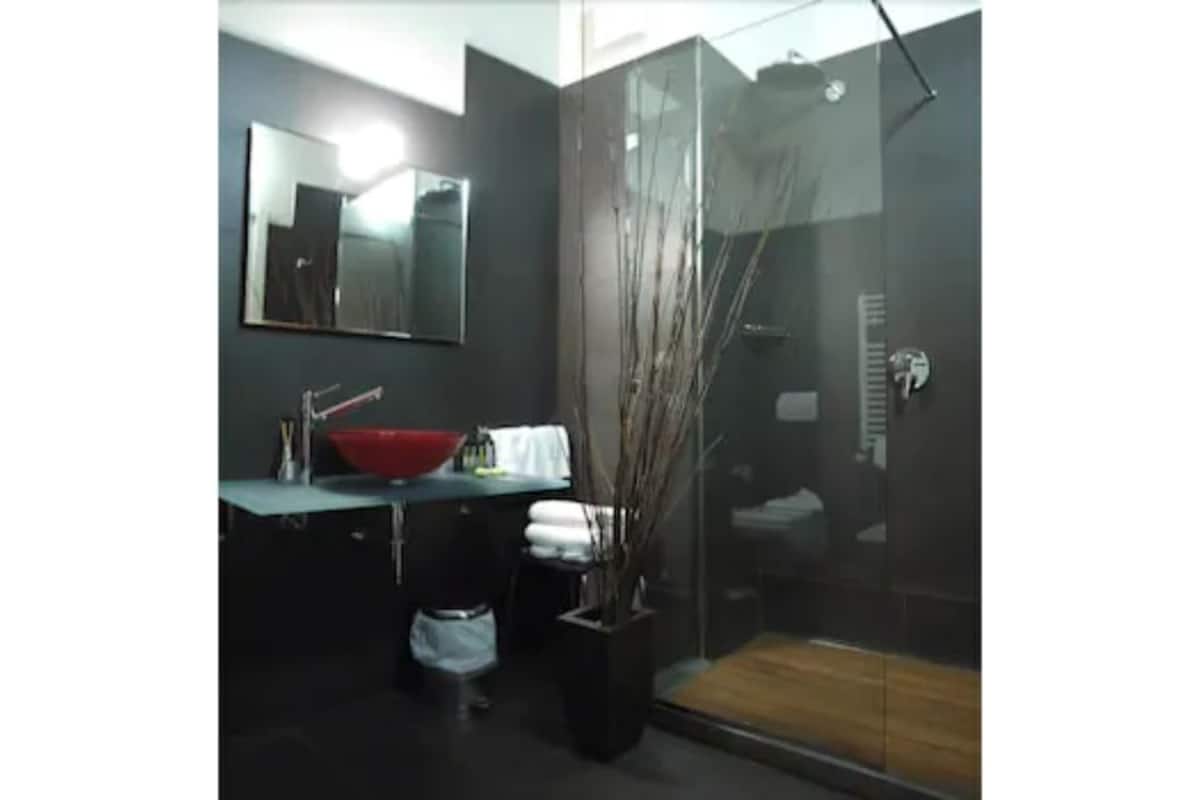 shower, free toiletries, hair dryer, slippers