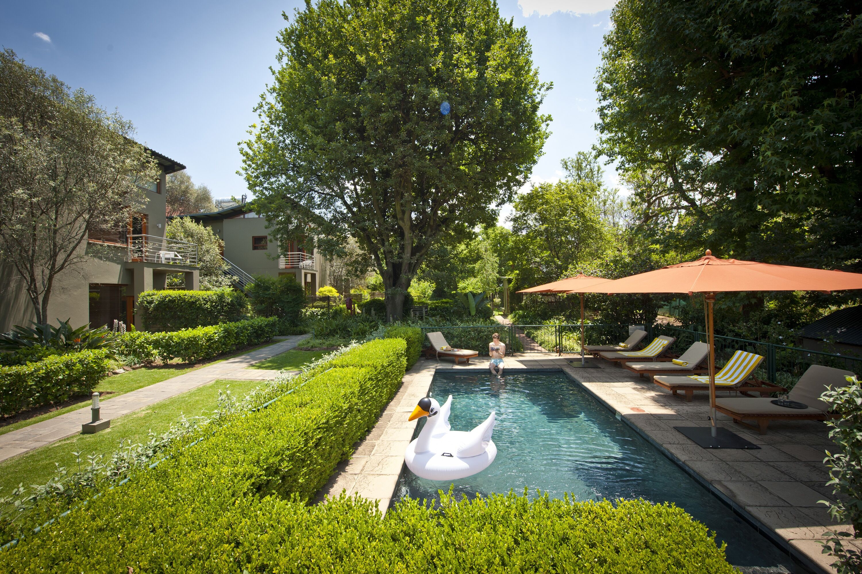 2 outdoor pools, pool umbrellas, sun loungers