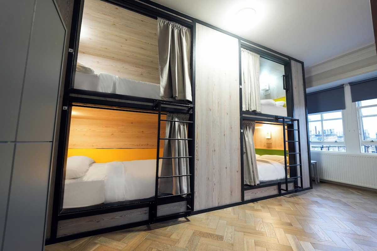 Japanese-style Shared Dormitory, Mixed Dorm, Ensuite | Blackout drapes, iron/ironing board, free WiFi, bed sheets