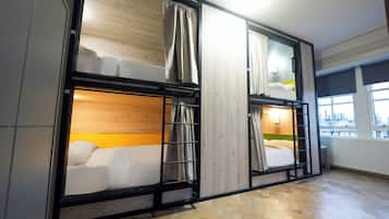 Japanese-style Shared Dormitory, Mixed Dorm, Ensuite | Blackout drapes, iron/ironing board, free WiFi, bed sheets