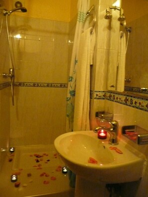 Free toiletries, hair dryer, bathrobes, bidet
