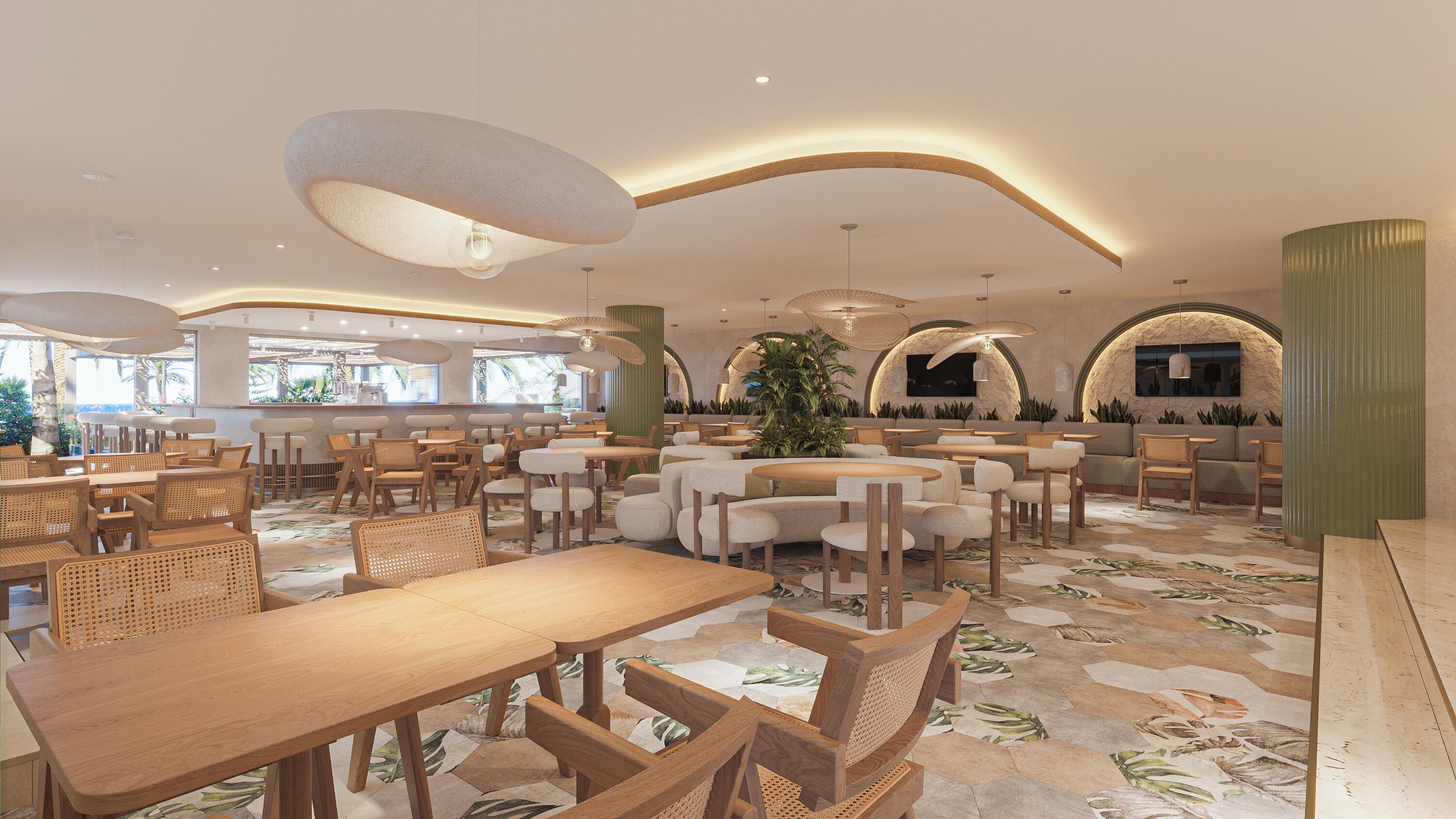 3 restaurants, breakfast served