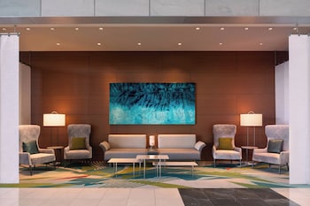 Lobby lounge at JW Marriott Los Angeles L.A. LIVE