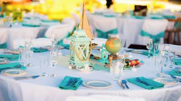 Outdoor wedding area