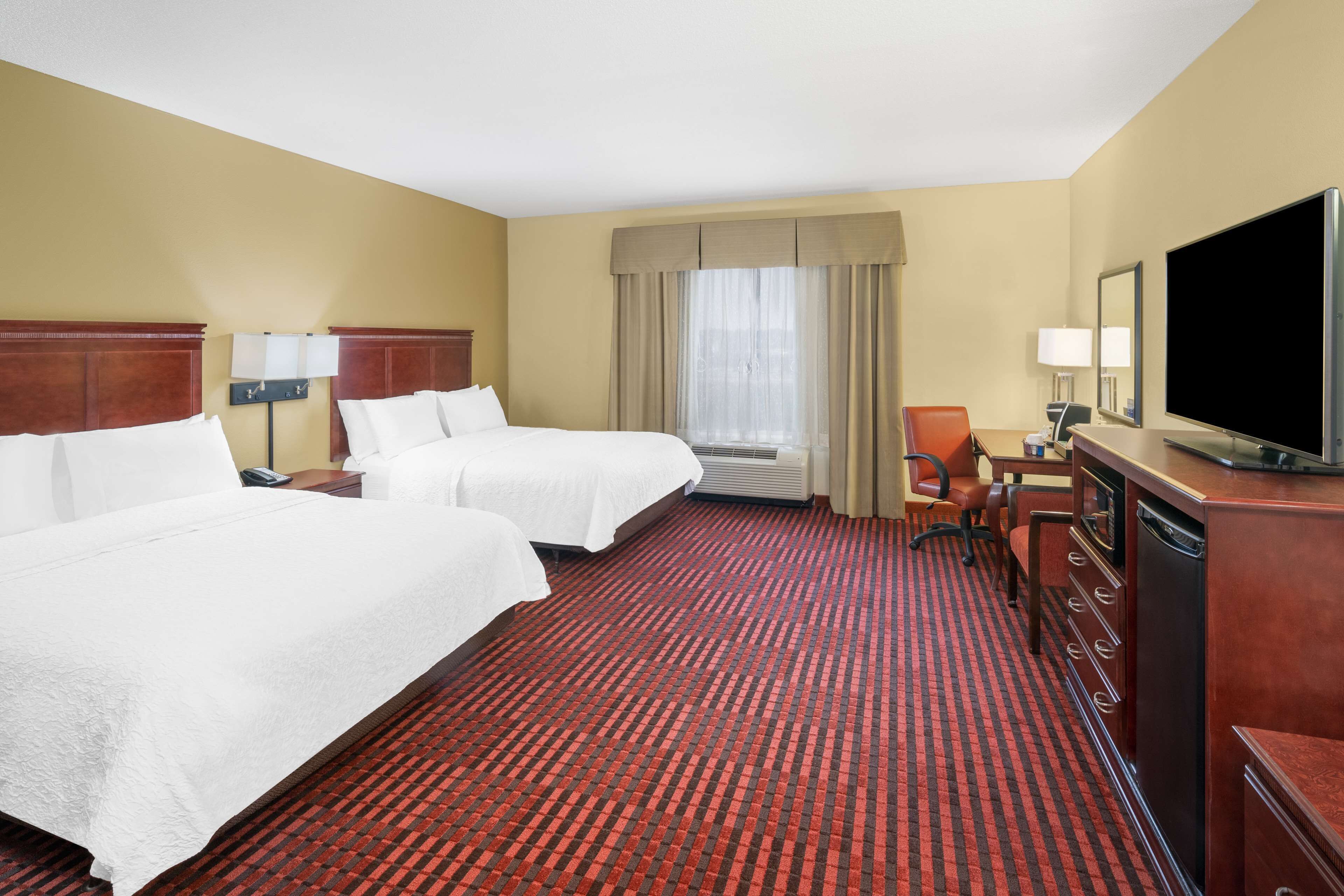 room, 2 queen beds, accessible, bathtub (mobility & hearing) | in-room safe, desk, blackout curtains, iron/ironing board