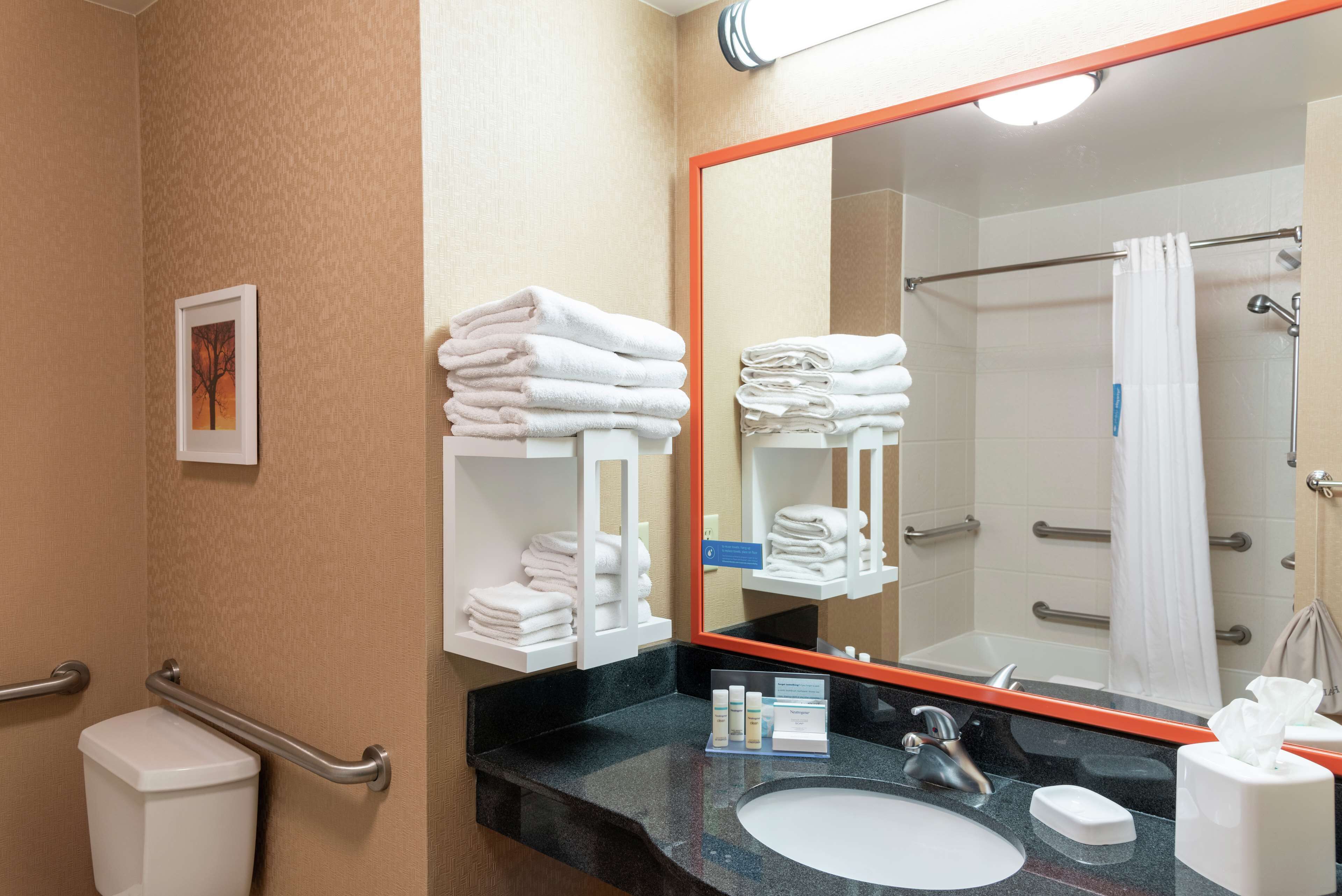 room, 2 queen beds, accessible, non smoking | bathroom | free toiletries, hair dryer, towels