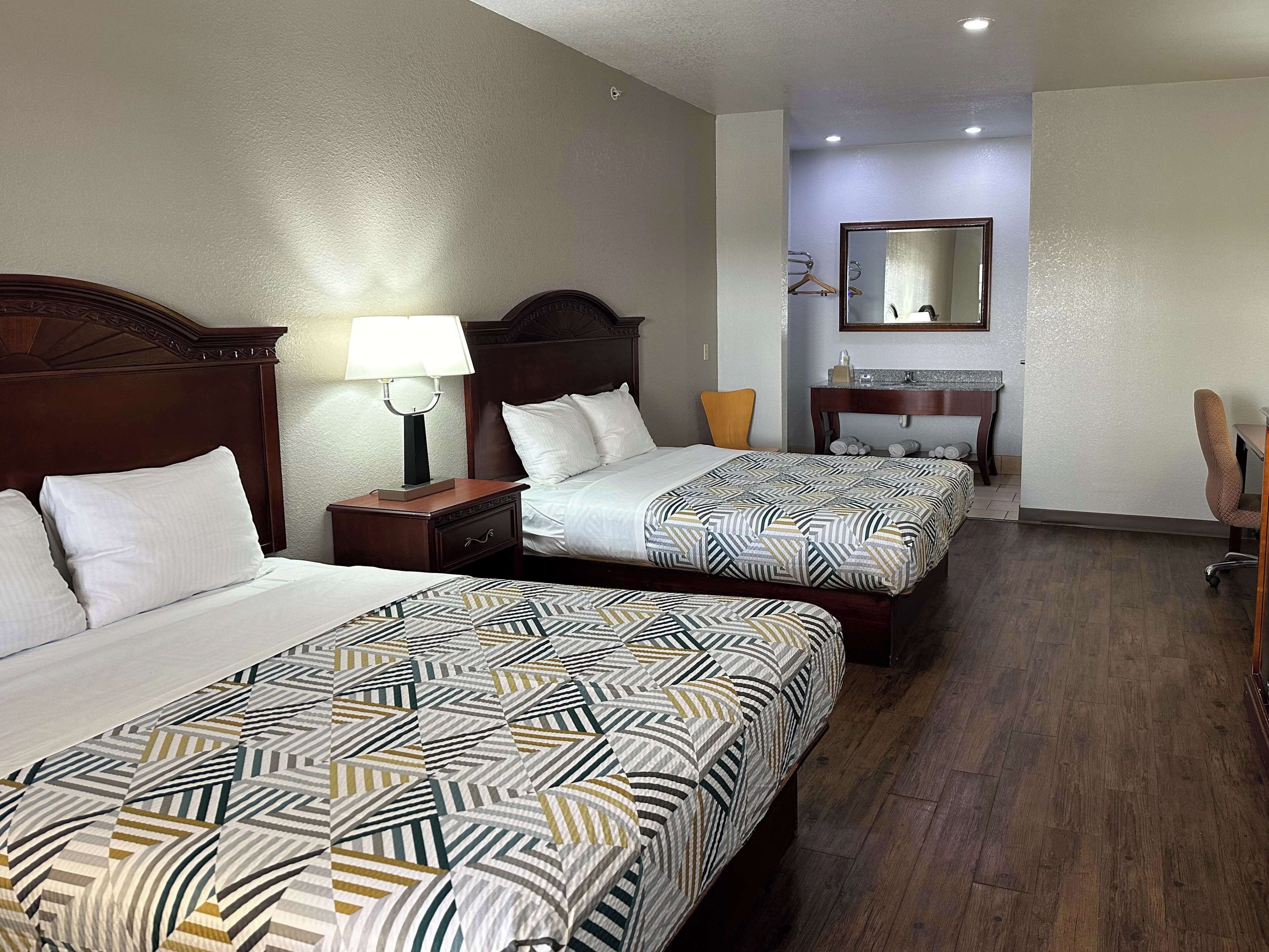 Desk, blackout curtains, free WiFi, bed sheets