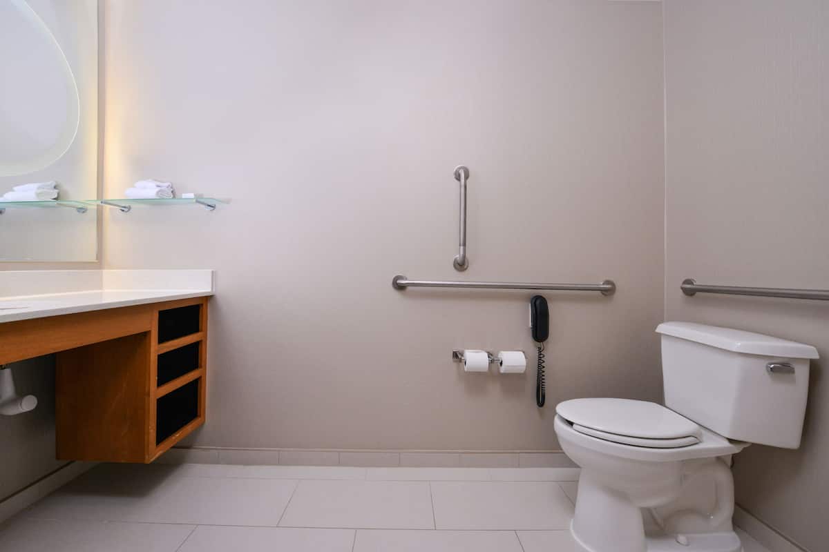 Free toiletries, hair dryer, towels