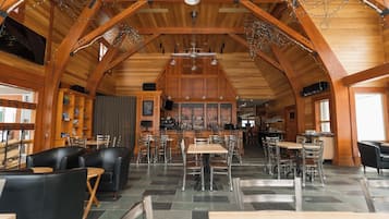 Brewpub, garden views, open daily