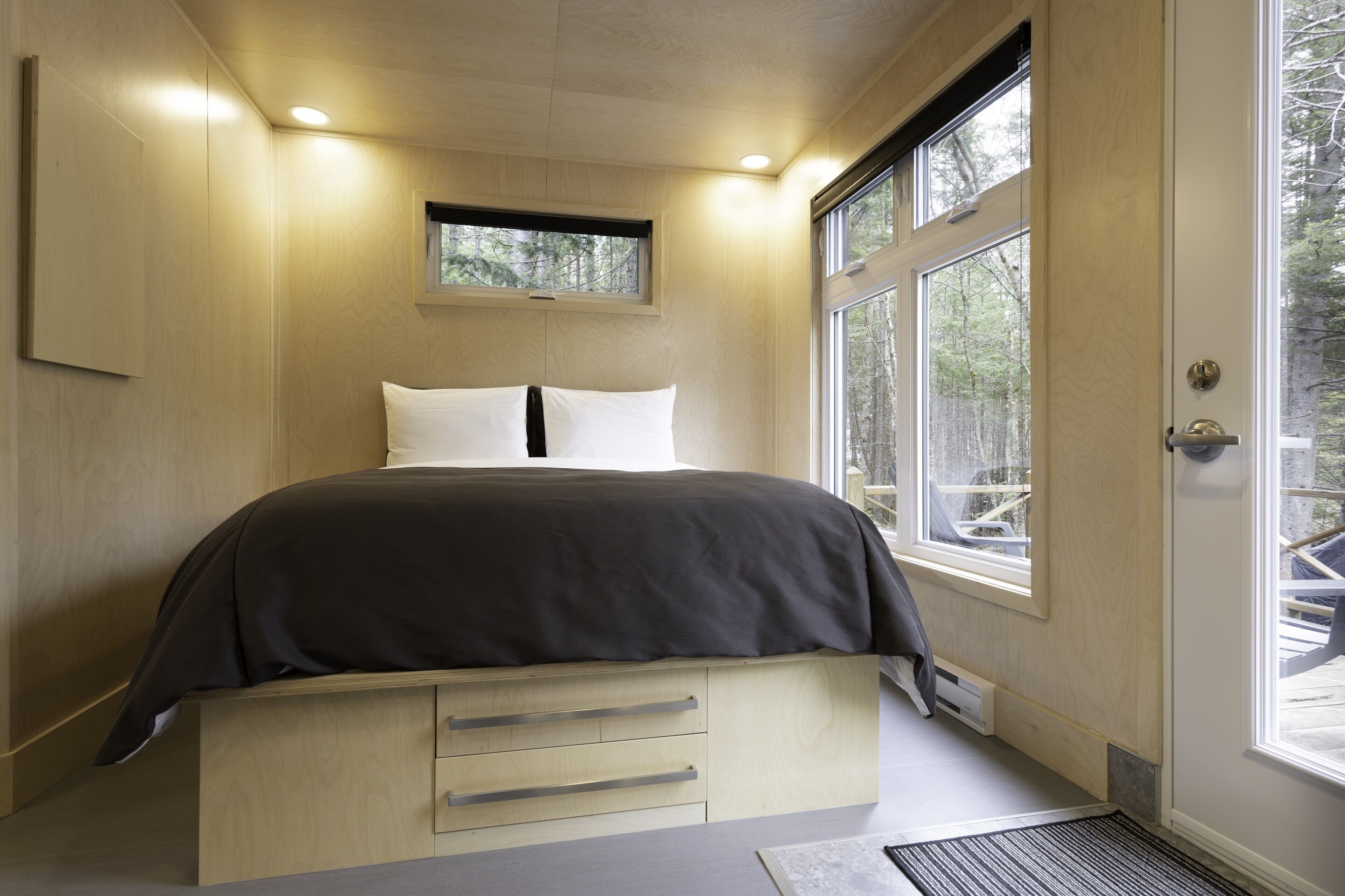 comfort chalet, 1 bedroom | select comfort beds, blackout curtains, soundproofing