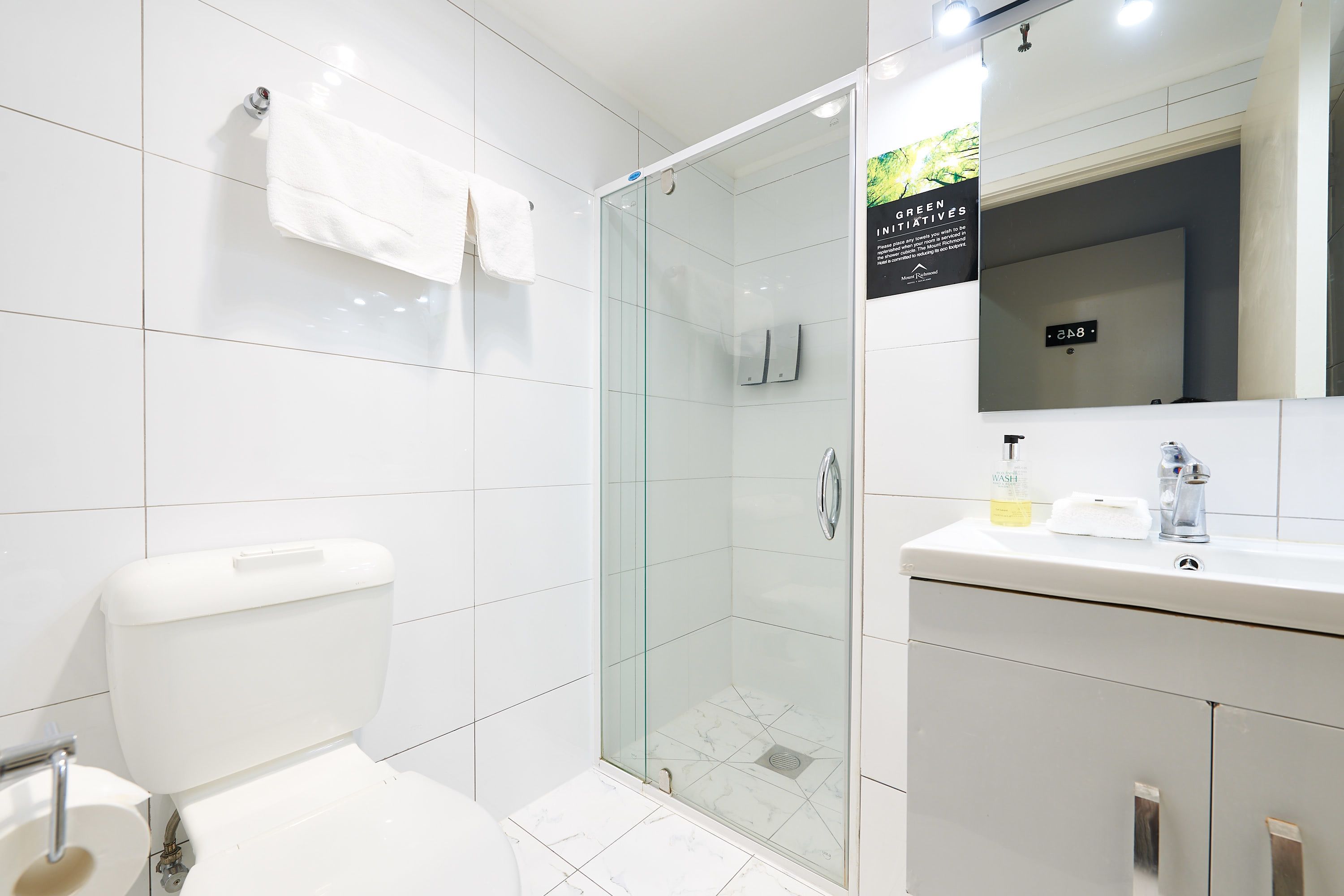 free toiletries, hair dryer, towels