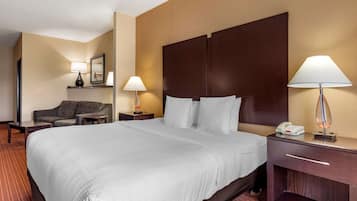 Premium bedding, pillowtop beds, in-room safe, desk