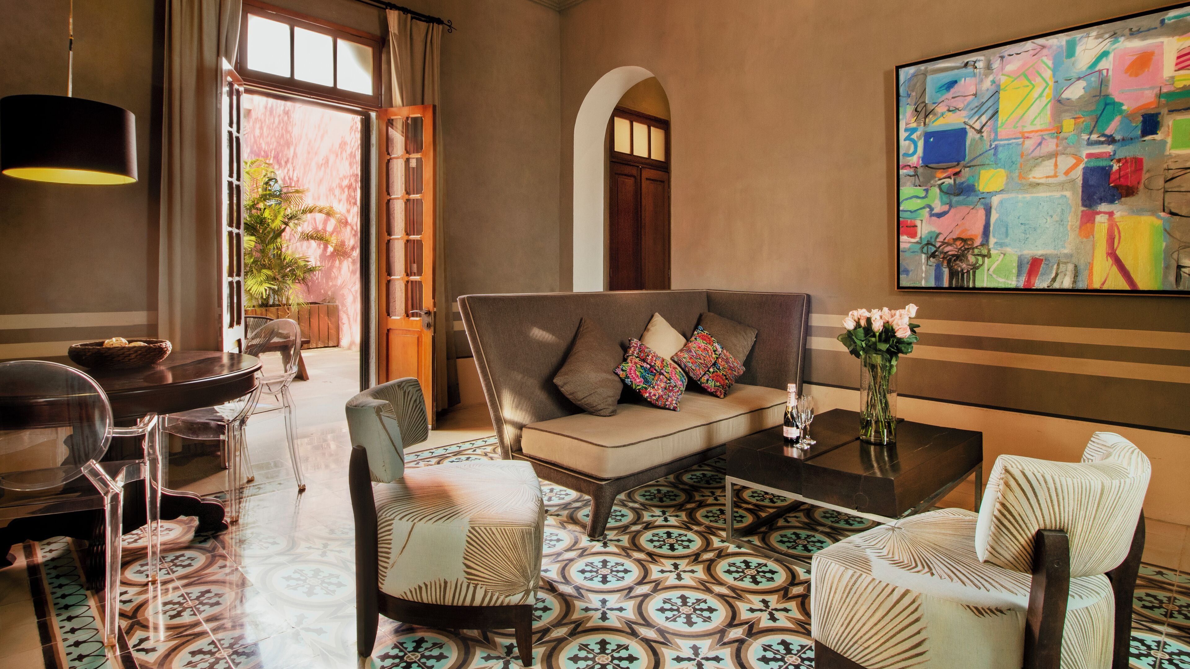 suite, 1 king bed (rosas & xocolate master) | living area | flat-screen tv, dvd player, ipod dock