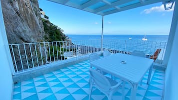 Cobertura real, vista para o mar | Terraço/pátio