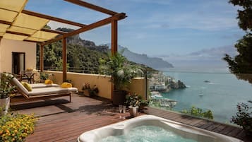 Exclusive Suite, Terrace (Suite dell'Eremita Terrace & Jacuzzi) | 1 bedroom, Select Comfort beds, minibar, in-room safe