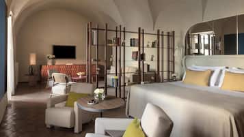 Select Comfort beds, minibar, in-room safe, desk