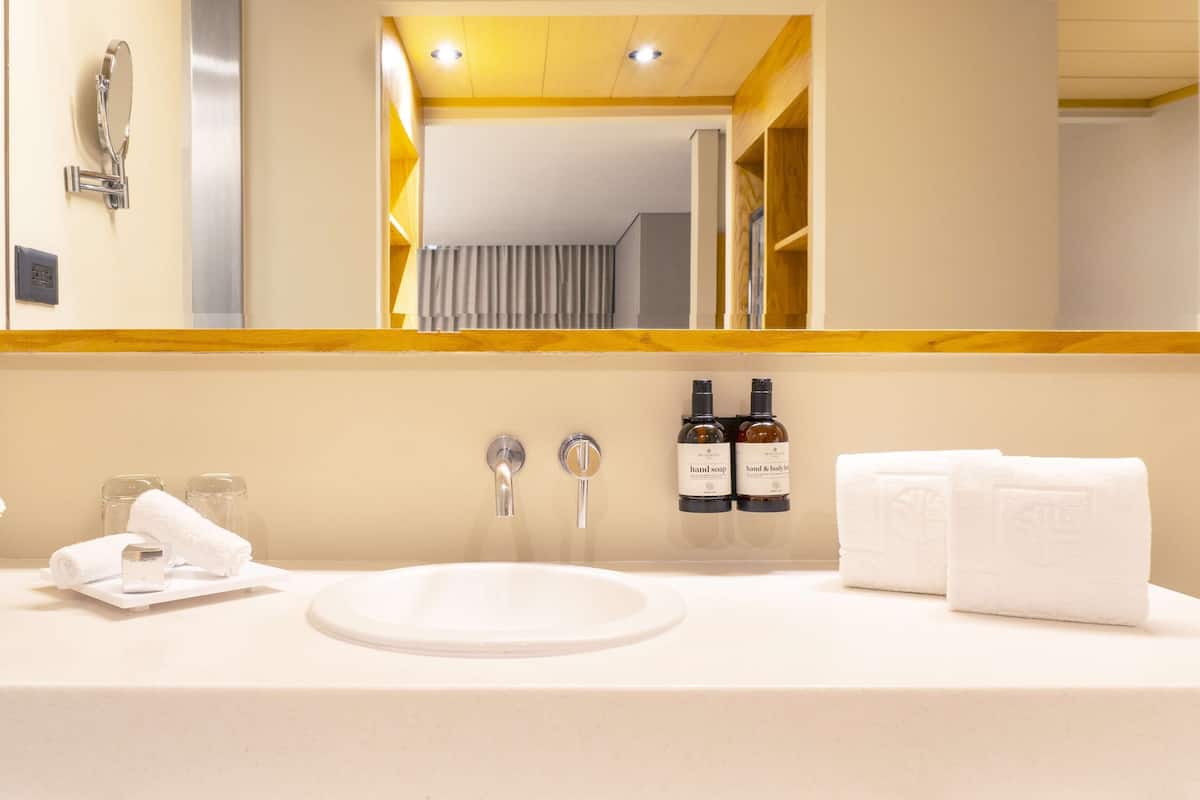 shower, rainfall showerhead, eco-friendly toiletries, hair dryer