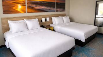 Room, 2 Queen Beds, Non Smoking | In-room safe, desk, laptop workspace, blackout curtains