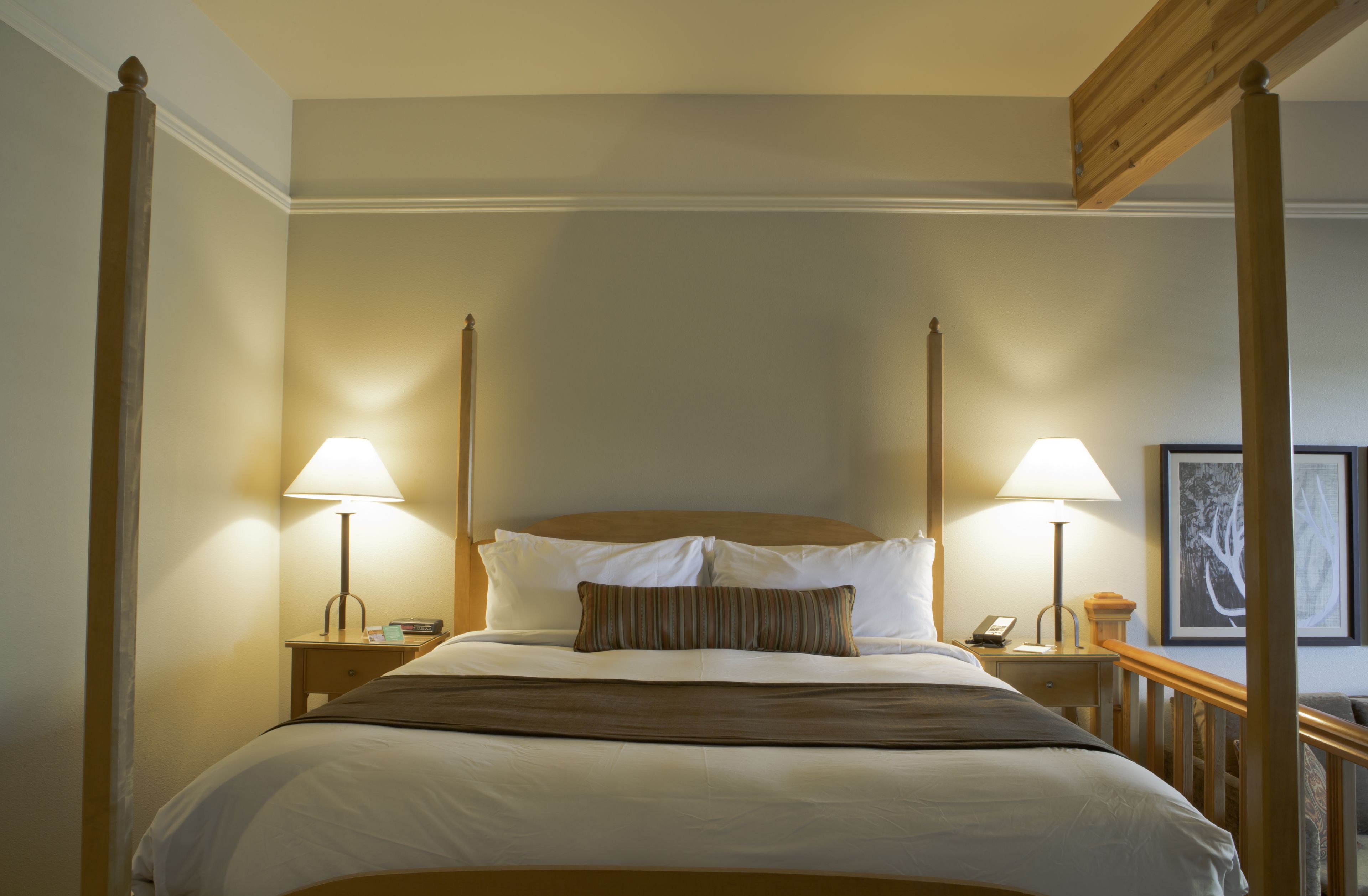 premium bedding, down duvets, pillow-top beds, desk