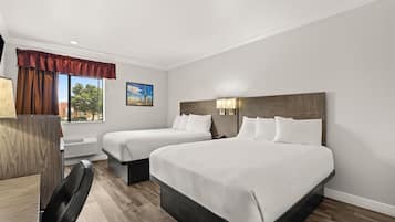 Premium bedding, pillow-top beds, individually furnished, desk