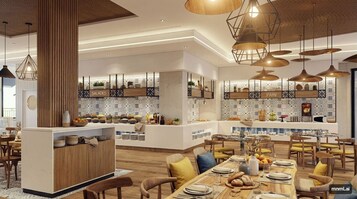 Breakfast, lunch, dinner served; pool views